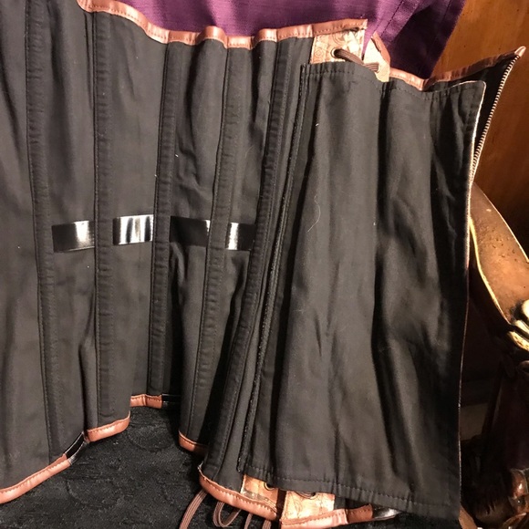 Bustier Corest Brown lace up back side Zip - Picture 5 of 7